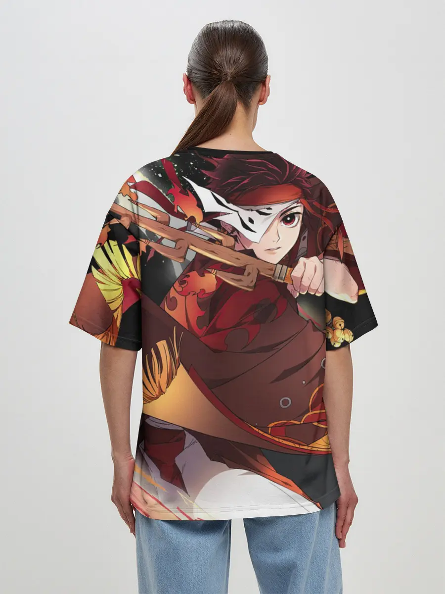 Женская футболка оверсайз / КЛИНОК РАССЕКАЮЩИЙ ДЕМОНОВ