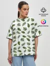 Женская футболка оверсайз / папоротник