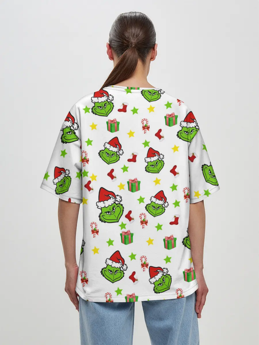 Женская футболка оверсайз / Гринч