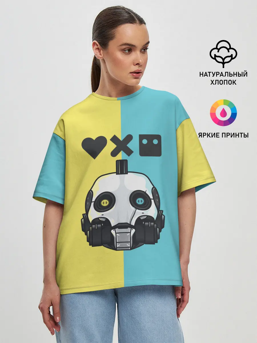Женская футболка оверсайз / XBOT 4000 | Love, Death and Robots