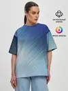 Женская футболка оверсайз / Текстура. Оттенки льда