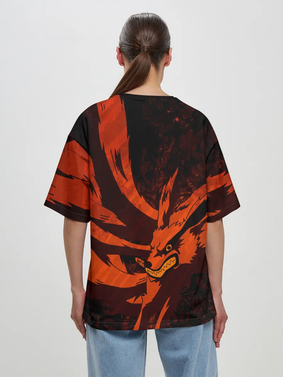 Женская футболка оверсайз / Курама / Девятихвостый