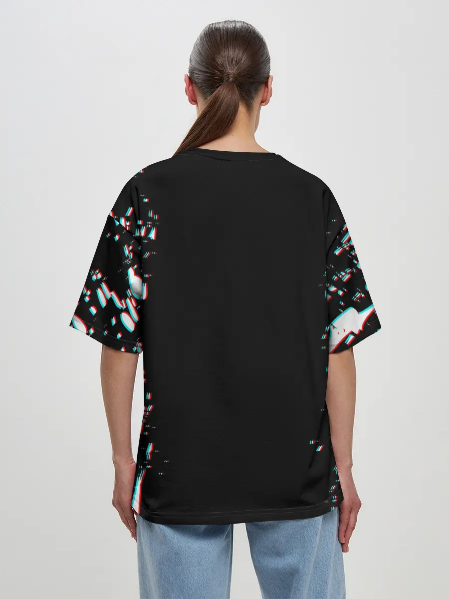 Женская футболка оверсайз / Love, Death and Robots | Lora Glitch