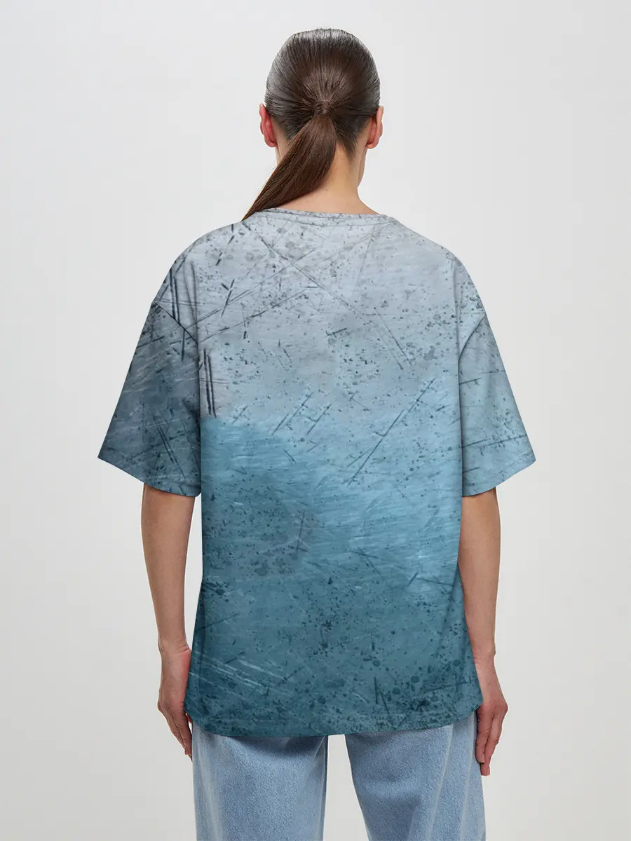 Женская футболка оверсайз / Blue Glass
