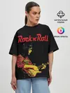 Женская футболка оверсайз / ROCK N ROLL