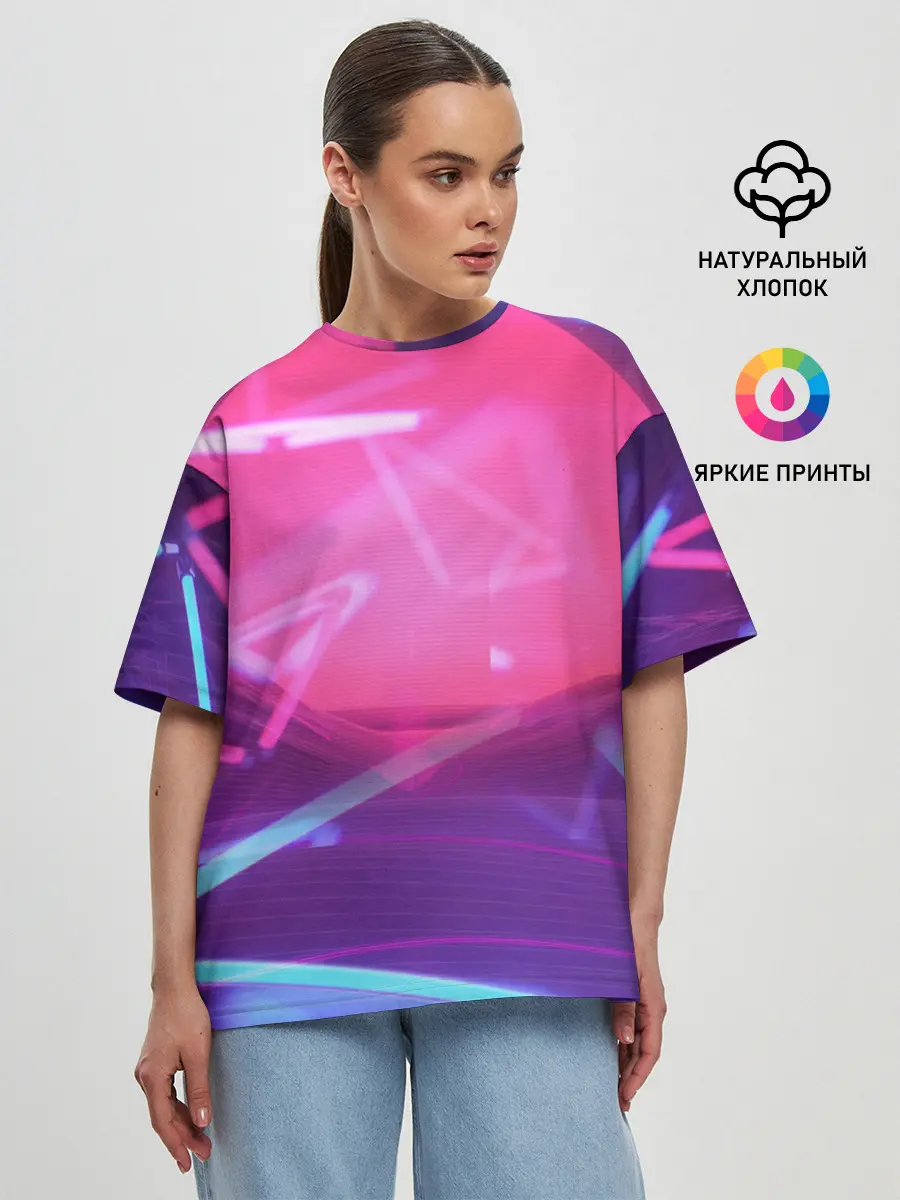 Женская футболка оверсайз / IN DA CLUB!