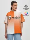 Женская футболка оверсайз / REDDIT / РЕДДИТ / ГРАДИЕНТ