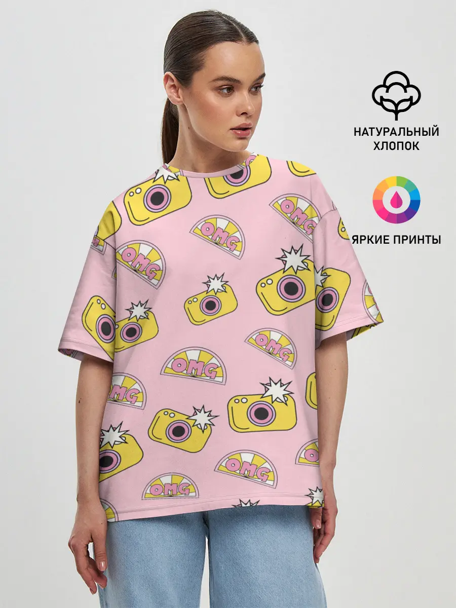 Женская футболка оверсайз / Фотики | OMG