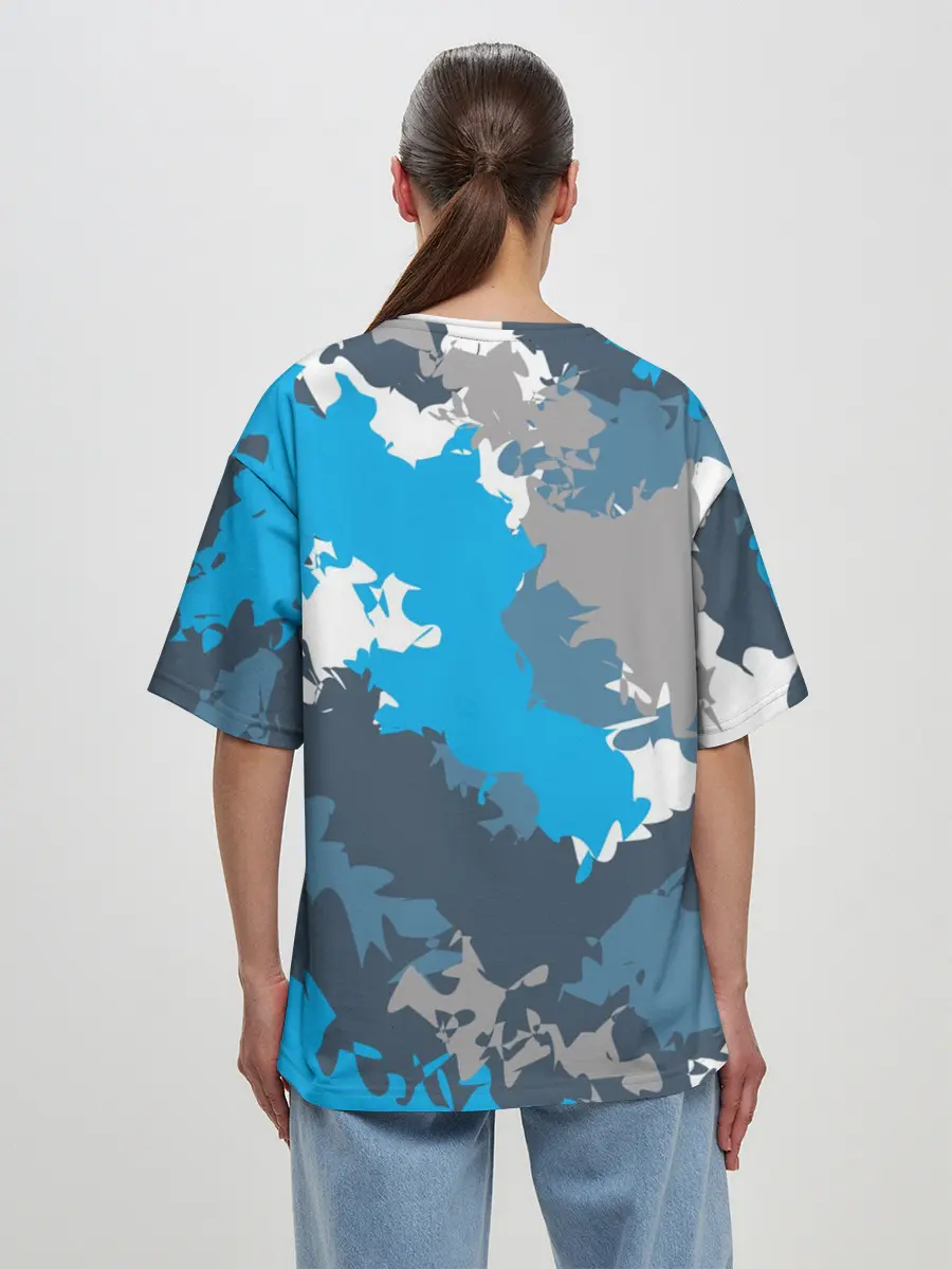 Женская футболка оверсайз / Камуфляж