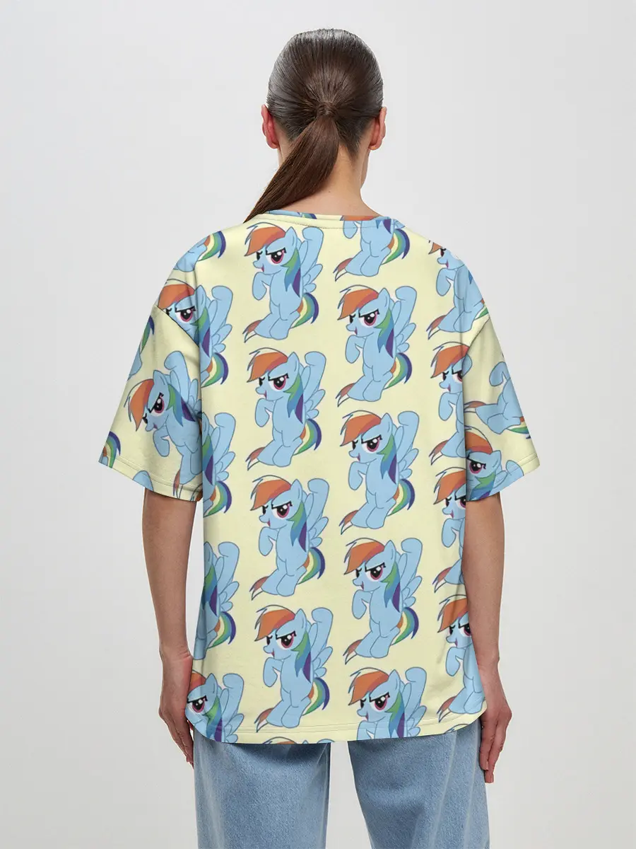 Женская футболка оверсайз / Rainbow Dash