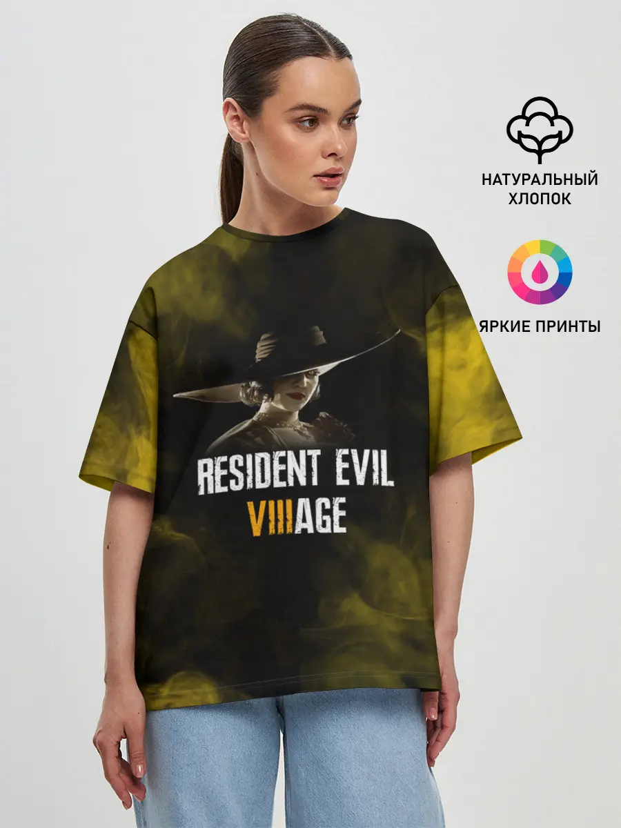 Женская футболка оверсайз / RESIDENT EVIL VILLAGE | LADY DIMITRESCU