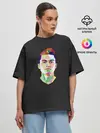 Женская футболка оверсайз / Paulo Dybala Pop Art