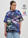 Женская футболка оверсайз / Коралловые рыбки