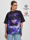 Женская футболка оверсайз / GENSHIN IMPACT / MONA / МОНА