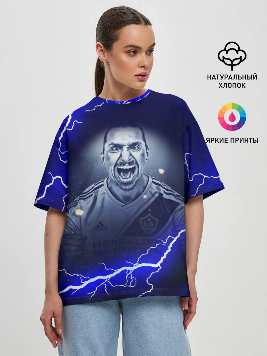 Женская футболка оверсайз / Златан Ибрагимович | ZLATAN
