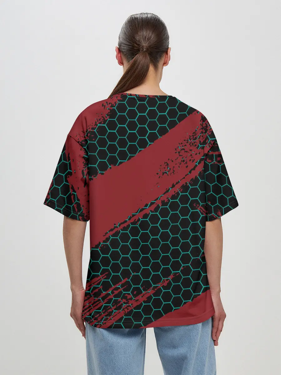 Женская футболка оверсайз / Liverpool: Мохамед Салах.