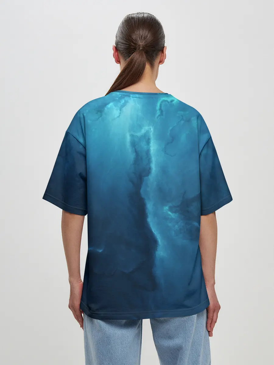 Женская футболка оверсайз / ЗВЕЗДНЫЙ КИТ | STAR WHALE