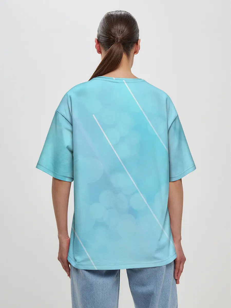 Женская футболка оверсайз / Два дельфина. I love you