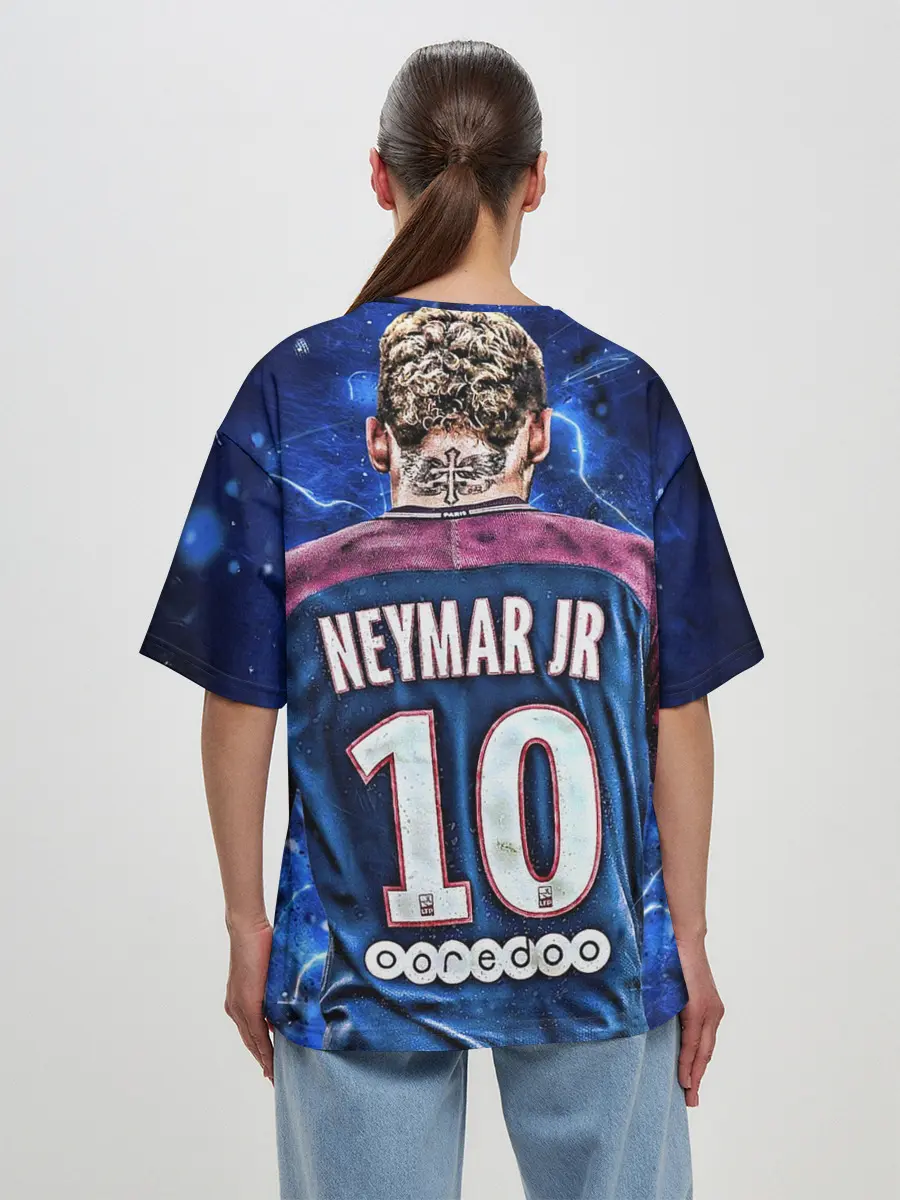 Женская футболка оверсайз / Неймар младший