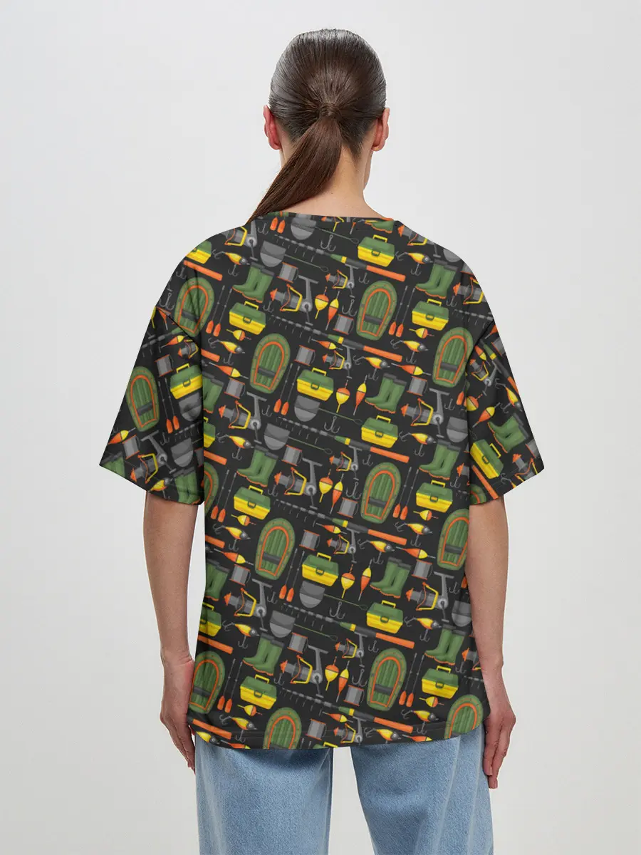 Женская футболка оверсайз / Время порыбачить