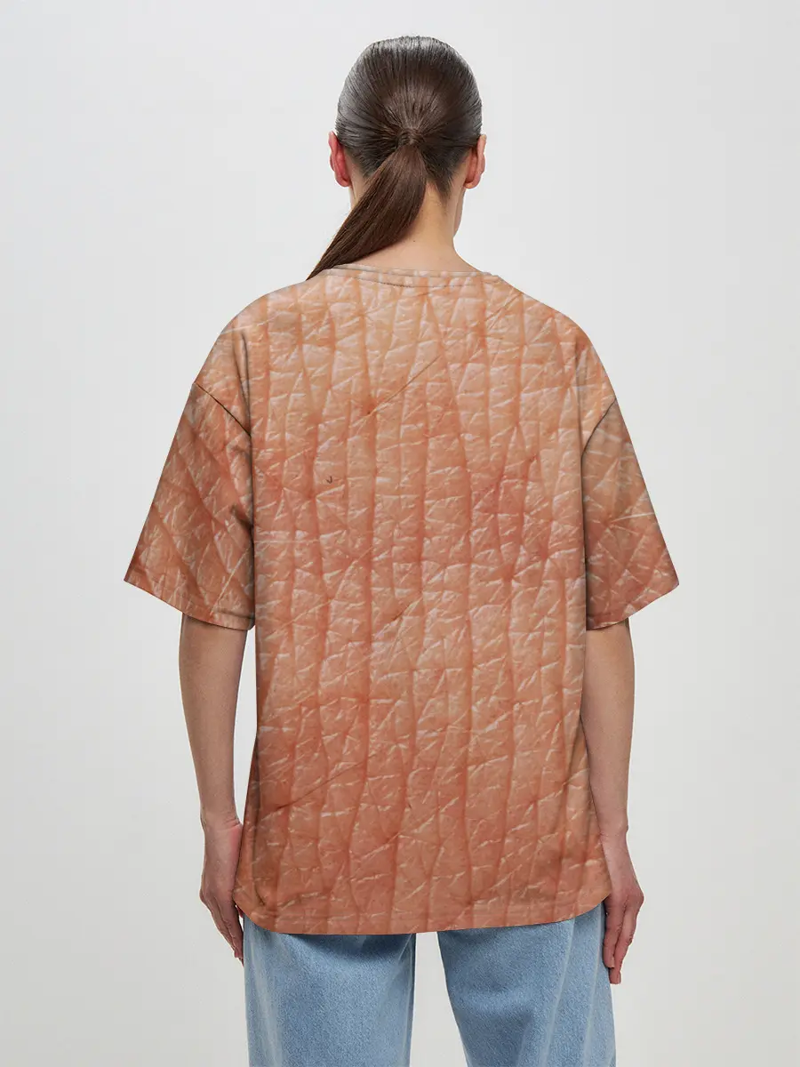 Женская футболка оверсайз / Human Skin