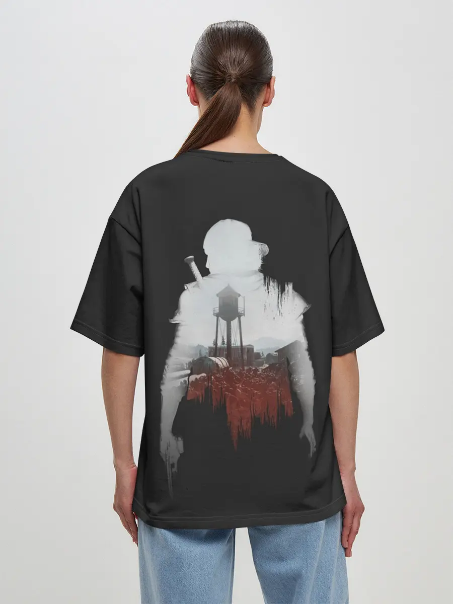 Женская футболка оверсайз / Days gone силуэт Дикона