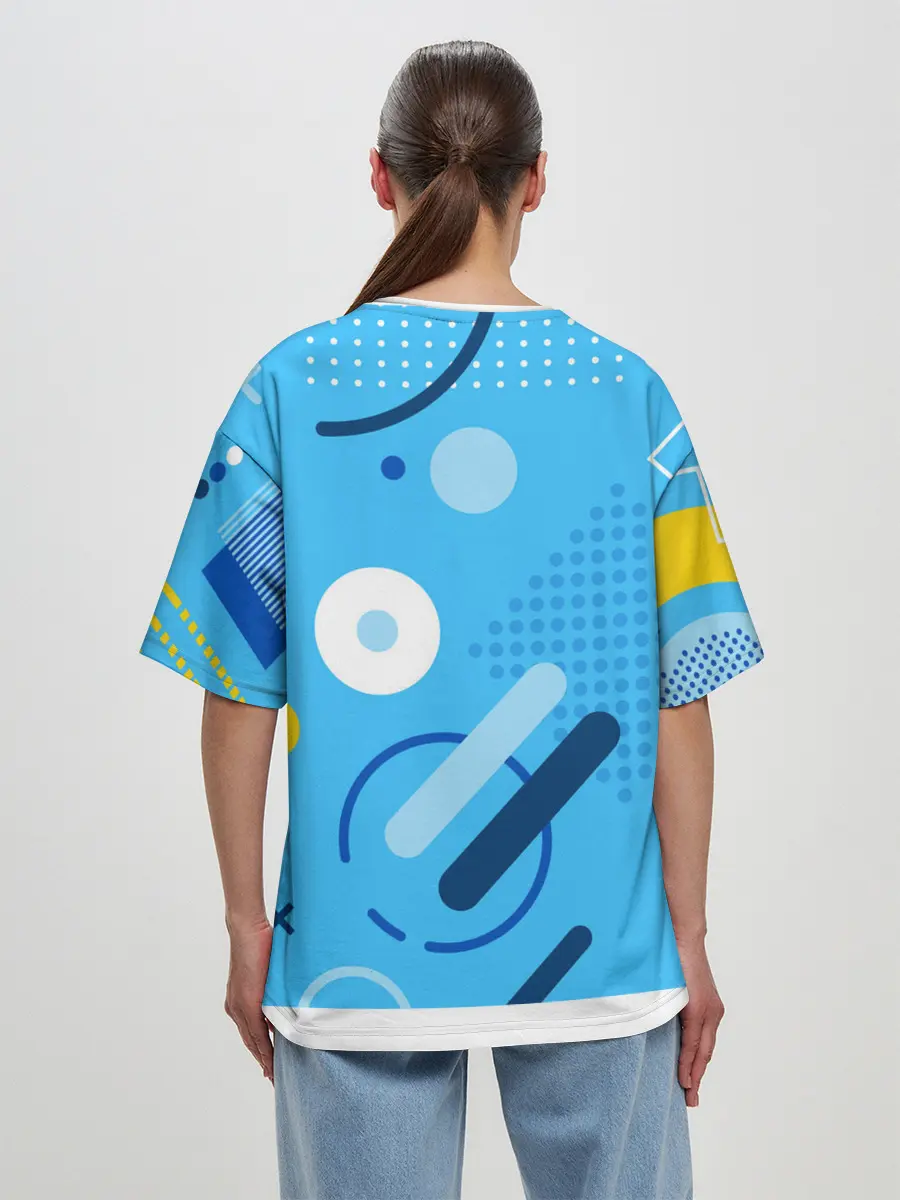 Женская футболка оверсайз / Геометрические фигуры