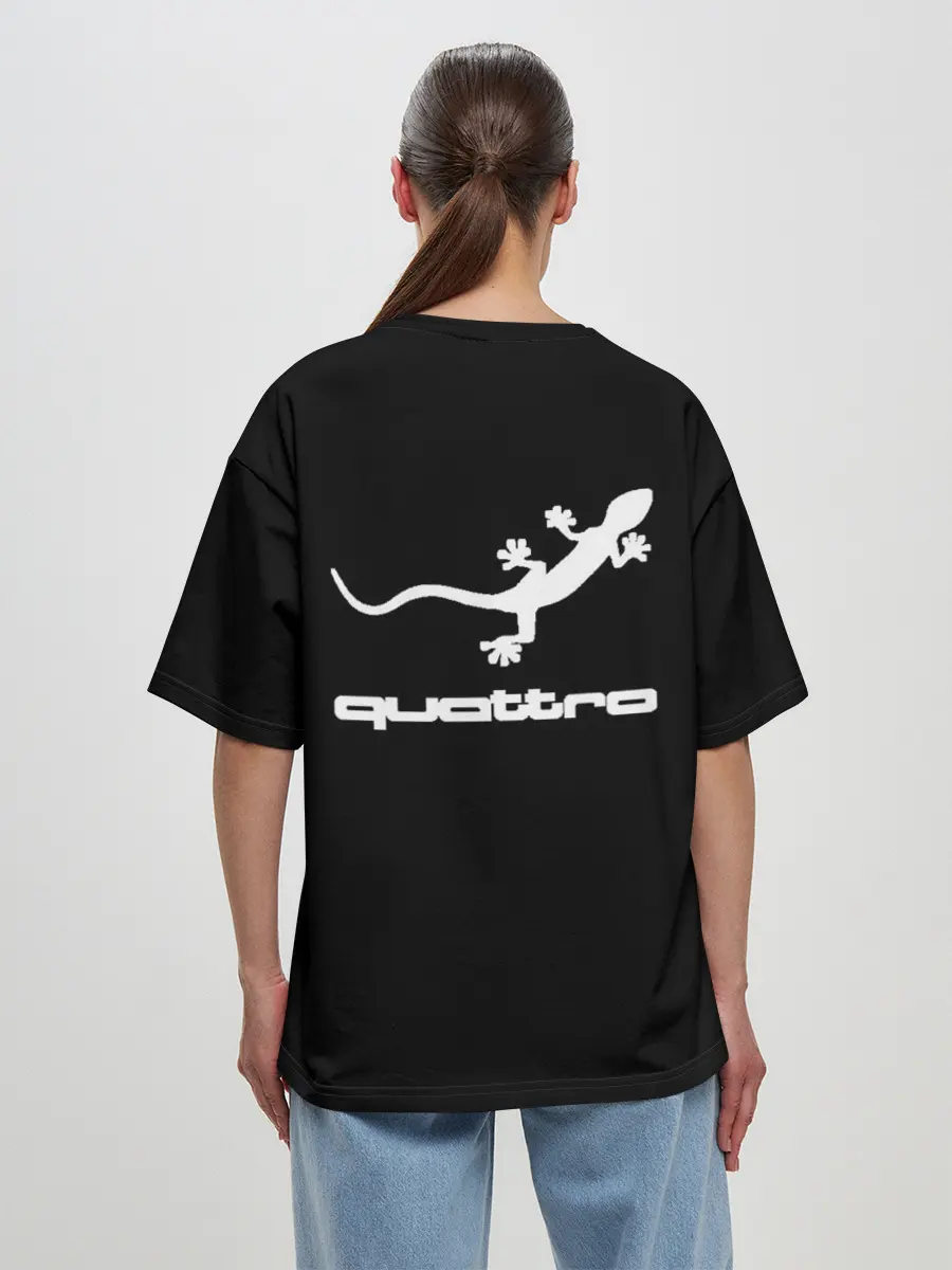 Женская футболка оверсайз / AUDI | АУДИ | QUATTRO