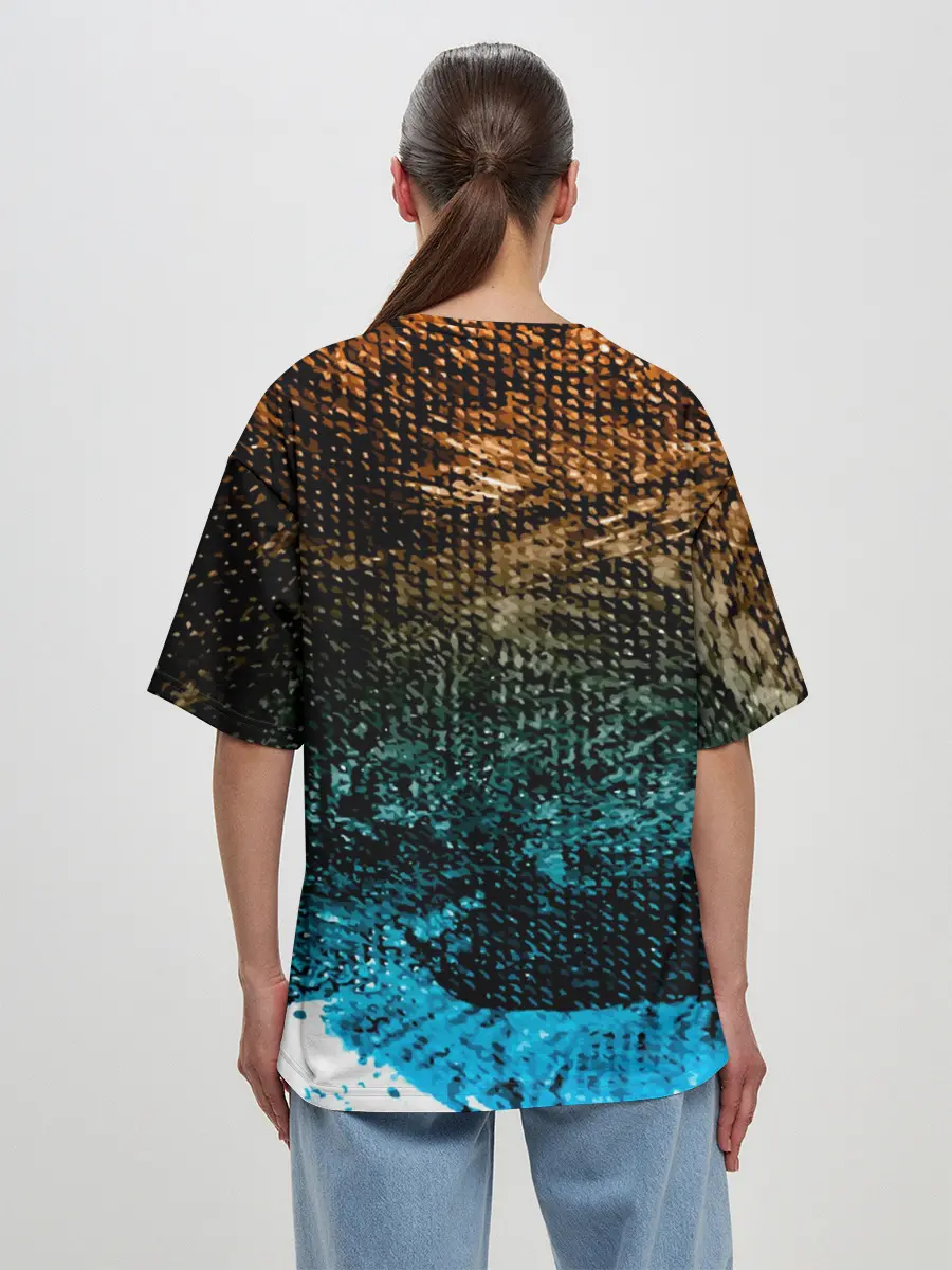 Женская футболка оверсайз / Рыба на крючке