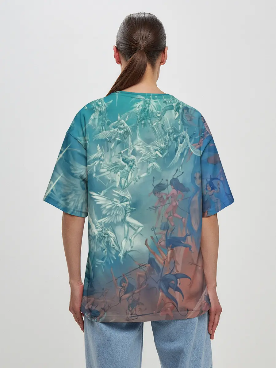 Женская футболка оверсайз / Ангелы и Демоны