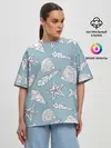 Женская футболка оверсайз / Морские обитатели