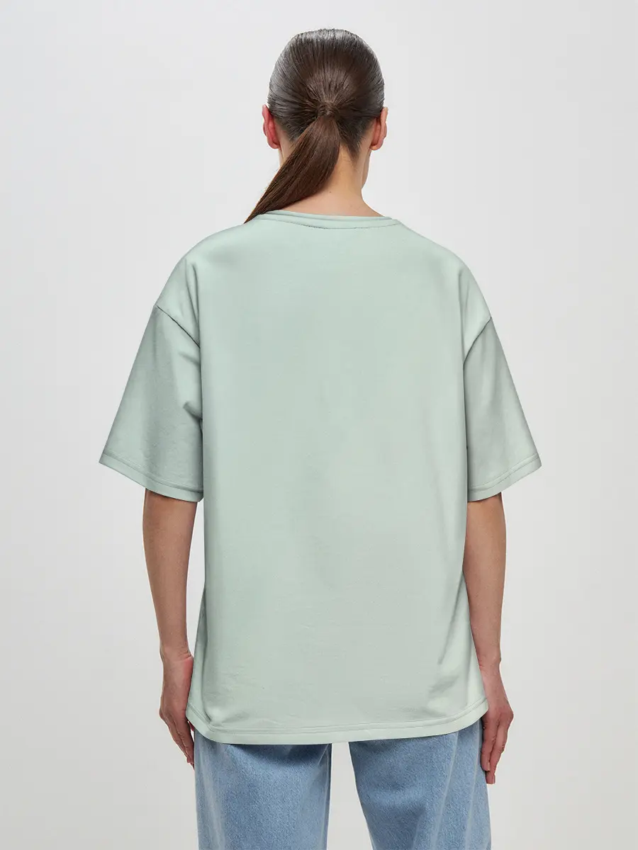 Женская футболка оверсайз / Чимин в цветах