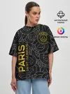 Женская футболка оверсайз / ФК ПСЖ / PARIS SAINT GERMAIN