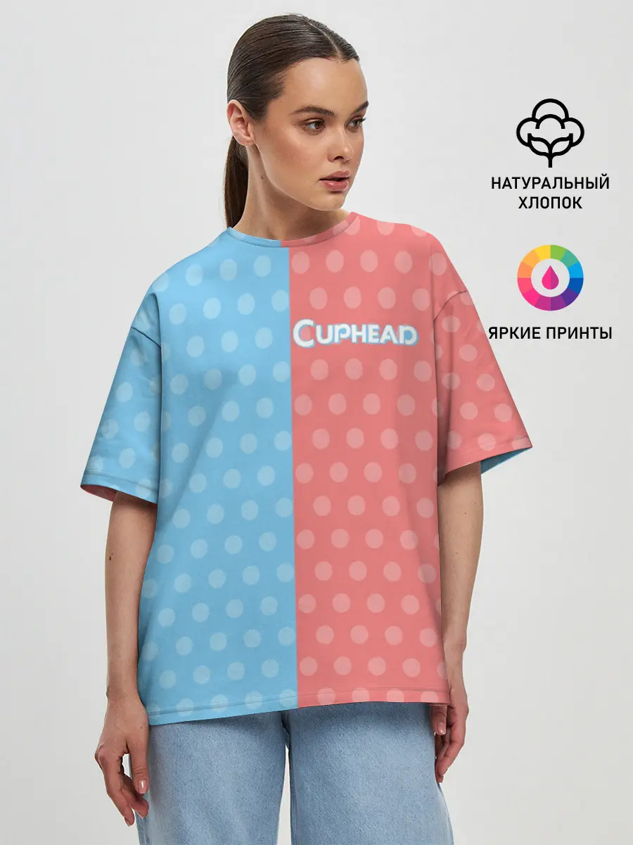 Женская футболка оверсайз / Title CAPHEAD
