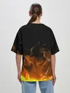 Женская футболка оверсайз / Секре Сваллотейл в огне Неро