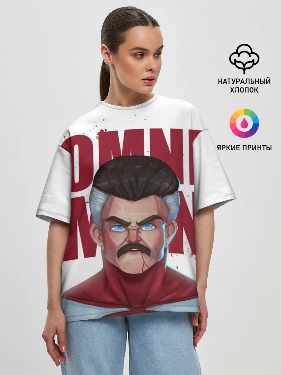Женская футболка оверсайз / Омни Мен