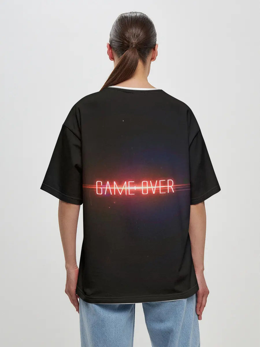 Женская футболка оверсайз / Старт - игра окончена