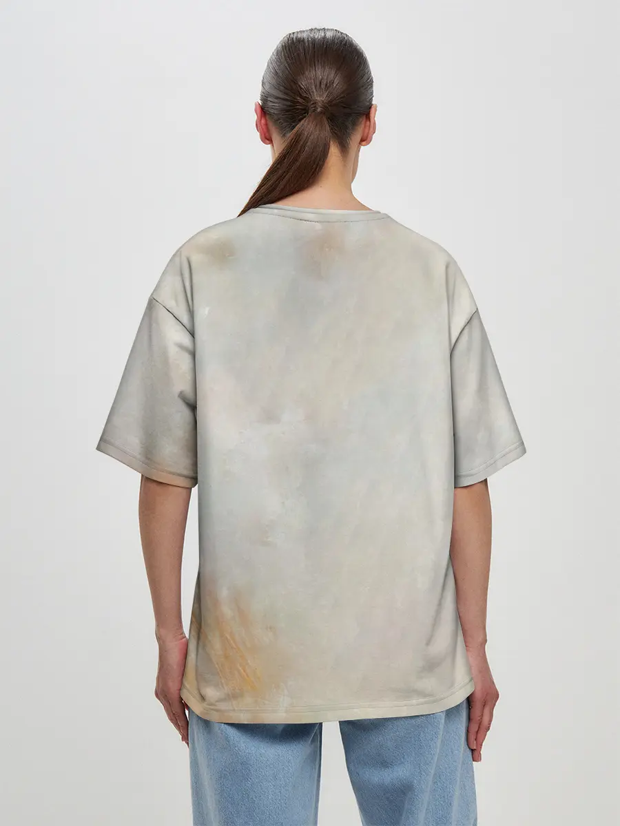 Женская футболка оверсайз / Розэ маслом