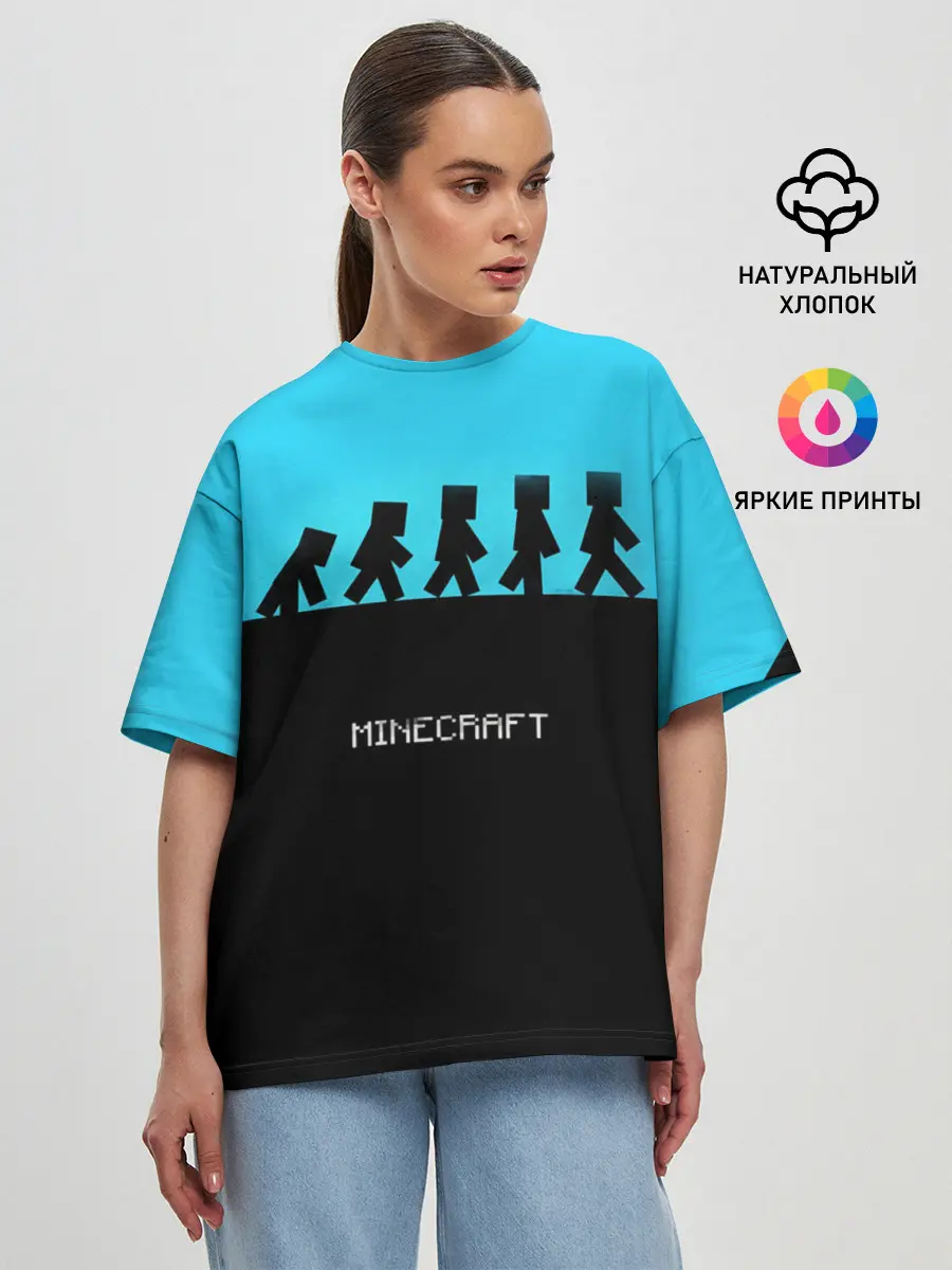 Женская футболка оверсайз / MINECRAFT