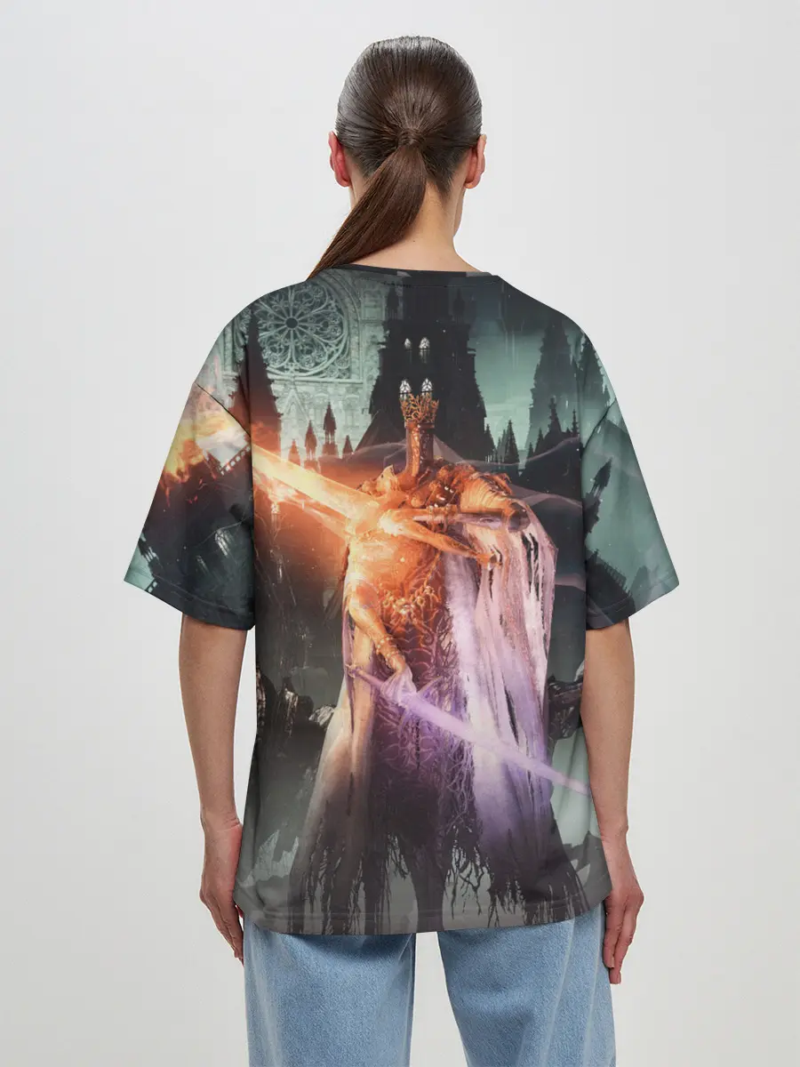 Женская футболка оверсайз / Dark Souls 3 Pontiff Sulyvahn