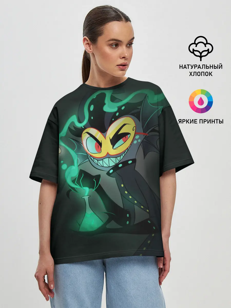 Женская футболка оверсайз / Отель Хазбин