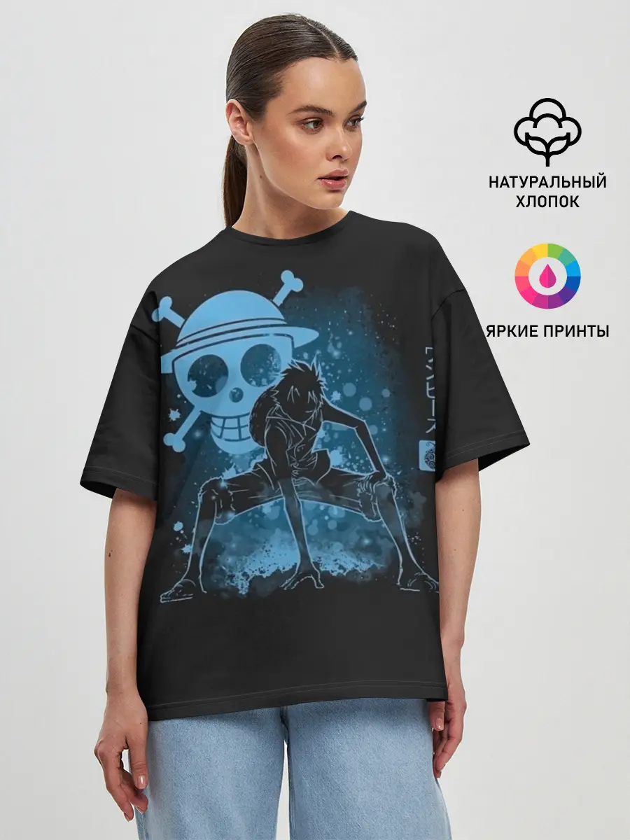 Женская футболка оверсайз / под водой One Piece