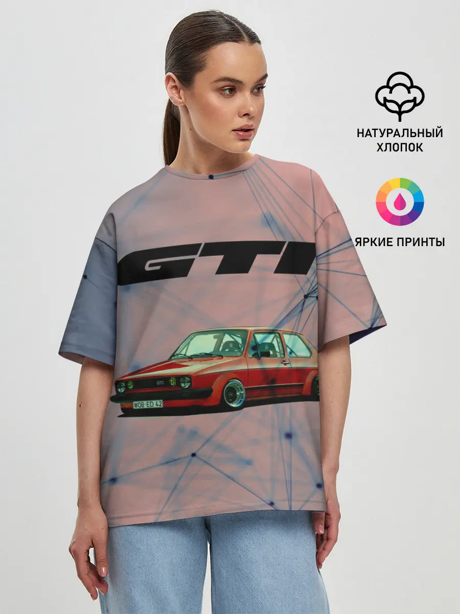 Женская футболка оверсайз / Volkswagen