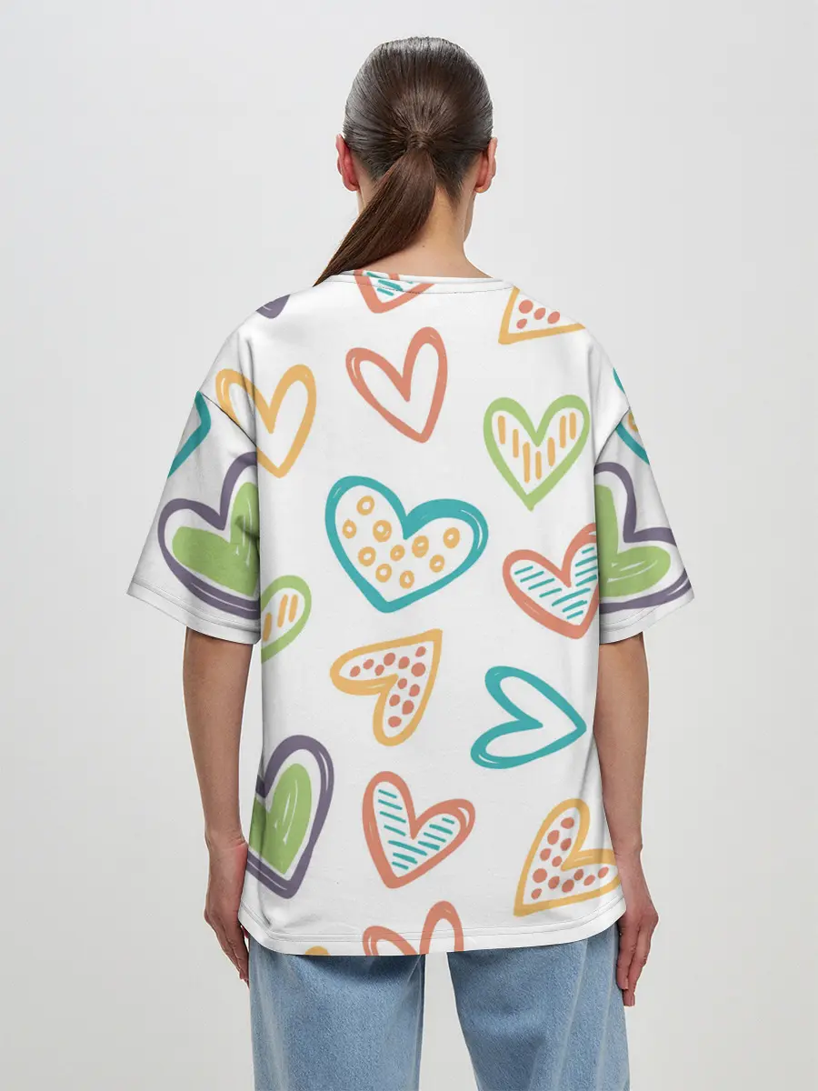 Женская футболка оверсайз / Сладкая парочка