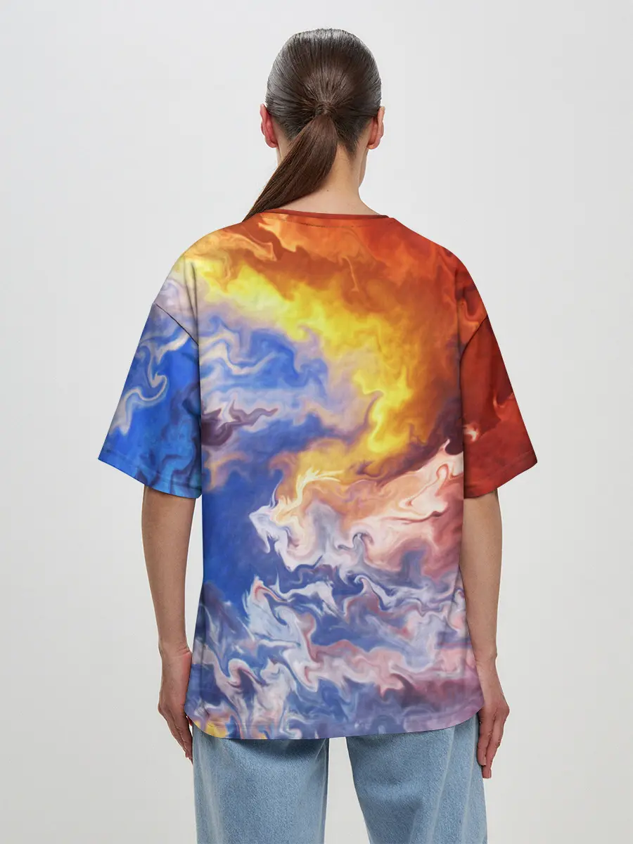 Женская футболка оверсайз / Краски