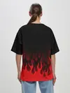 Женская футболка оверсайз / Монокума despair горит