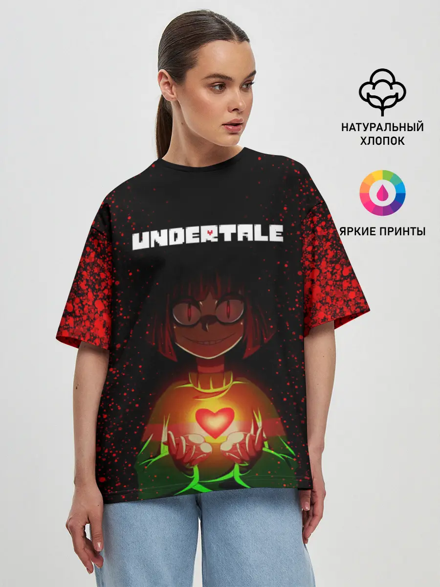 Женская футболка оверсайз / UNDERTALE CHARA