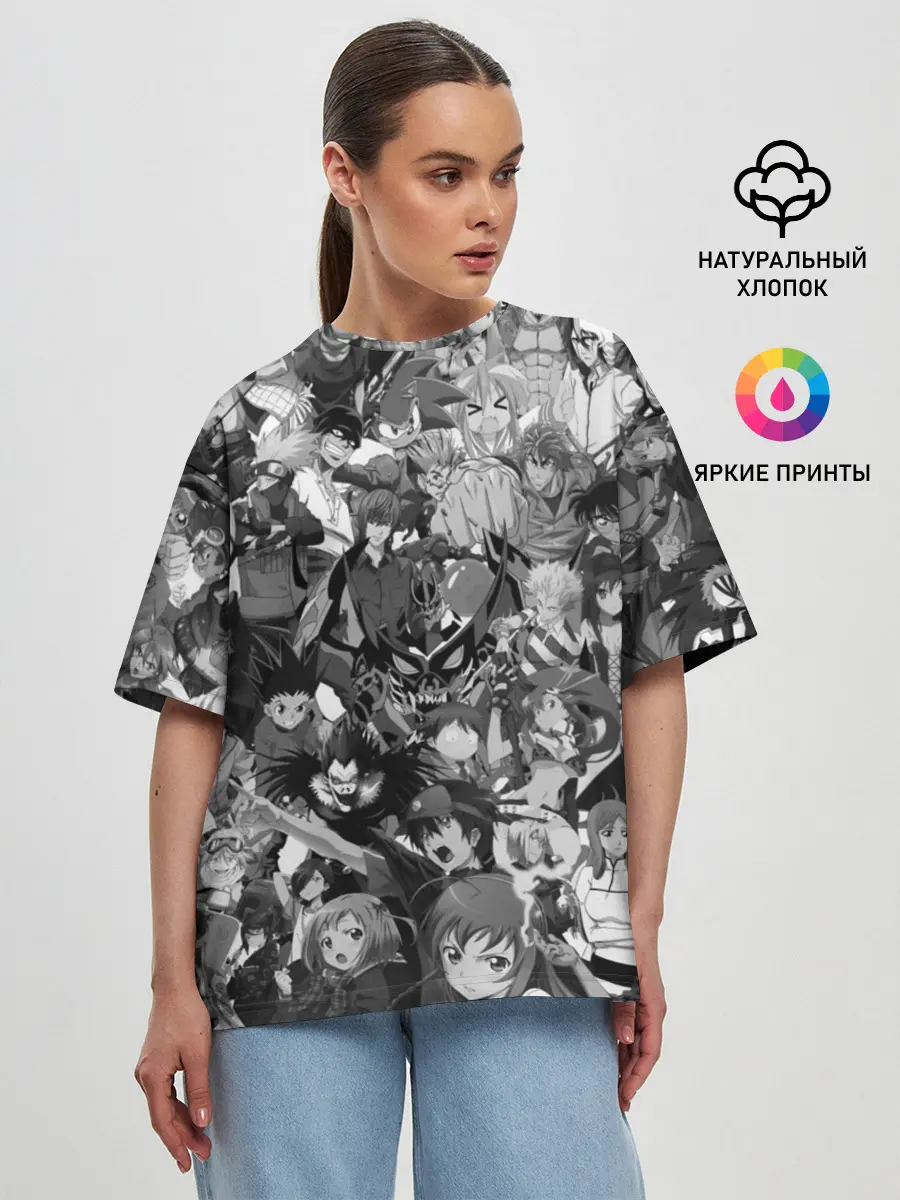 Женская футболка оверсайз / ANIME HEROES