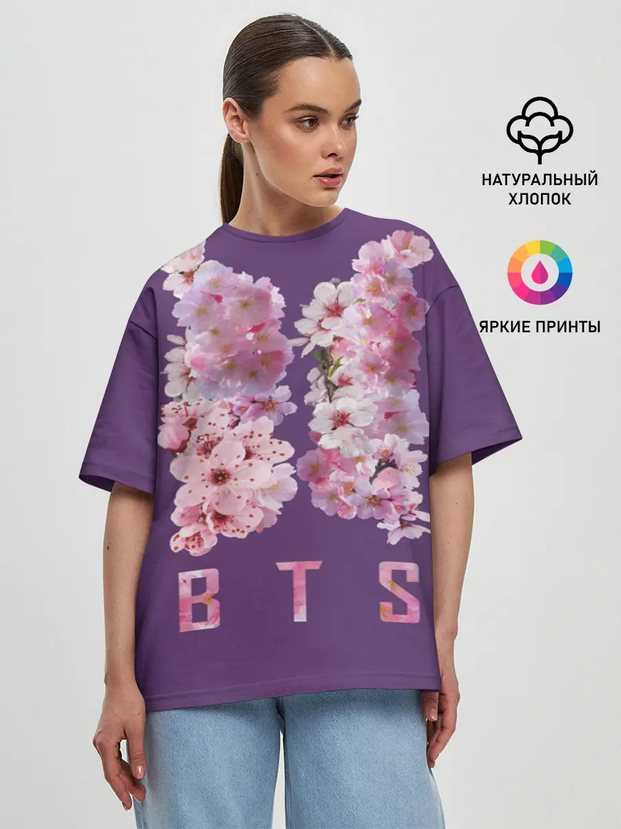 Женская футболка оверсайз / BTS