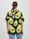 Женская футболка оверсайз / Авокадо паттерн